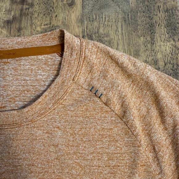 Lululemon Drysense Training Short Sleeve Heathered Butternut Brown Men’s Size S - Picture 4 of 9